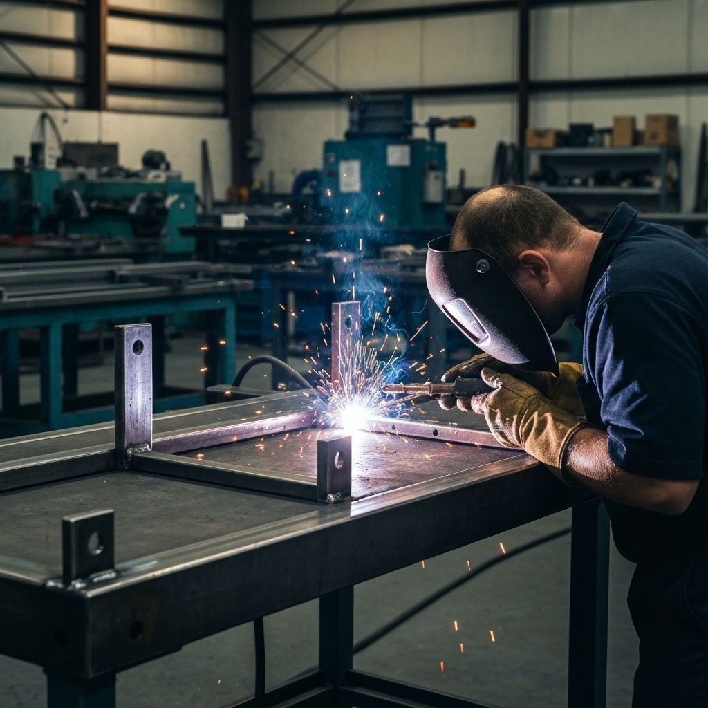 Custom fabricated mounting brackets