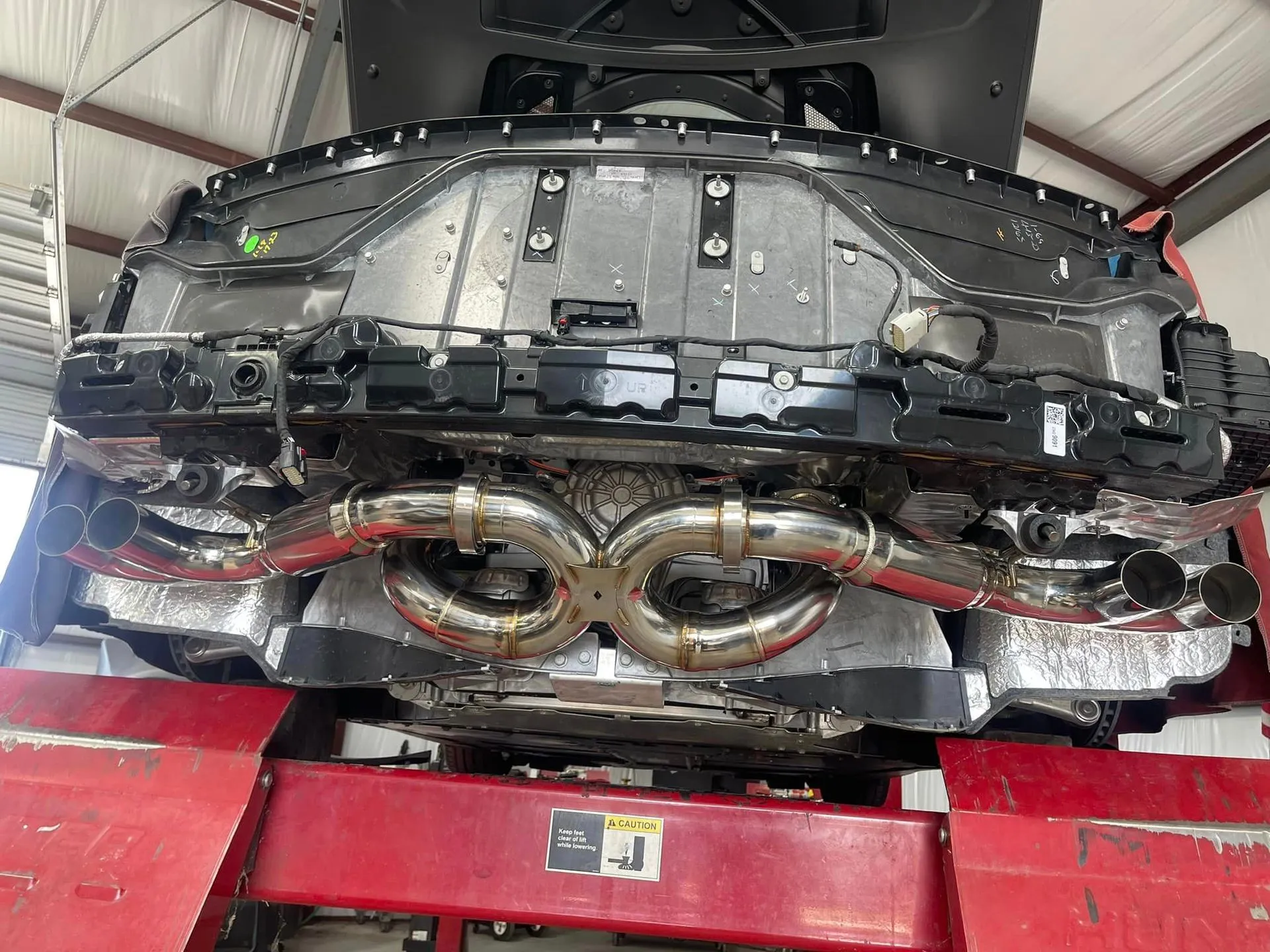 Custom stainless steel exhaust system installation